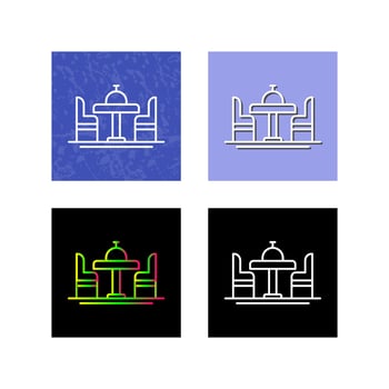 Dinning Table Vector Icon