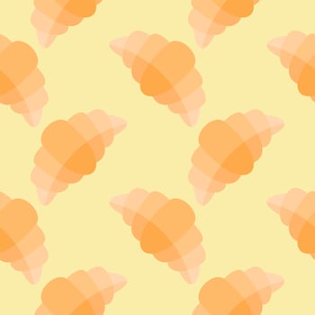 croissant seamless pattern vector illustration