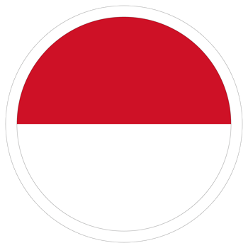 Indonesian flag in design shape. Flag of Indonesia in design shape png