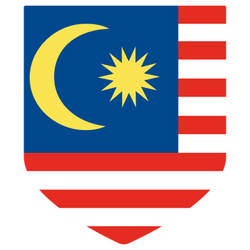 Malaysian flag in design shape. Flag of Malaysia in design shape. png