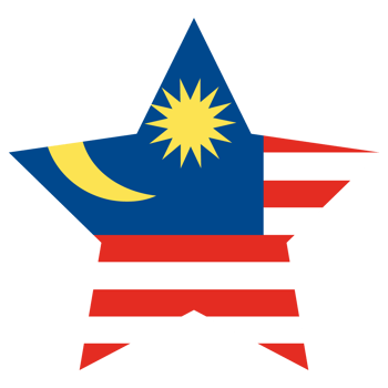 Malaysian flag in design shape. Flag of Malaysia in design shape. png