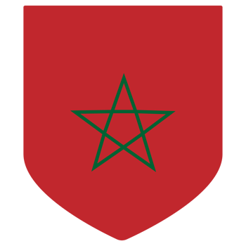 Flag of Morocco in design shape. Morocco flag in design shape. png