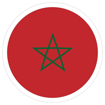 Flag of Morocco in design shape. Morocco flag in design shape. png