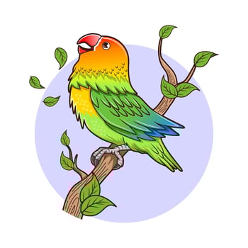 Lovebird logo vector design template and illustration