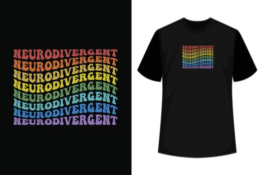 Neurodiversity Is Beautiful - Autism Awareness T-Shirt vector