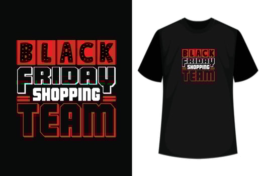 Black Friday Shopping Team Shirt - The Little One T-Shirt vector
