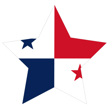 Panamanian flag. Flag of Panama in design shape png