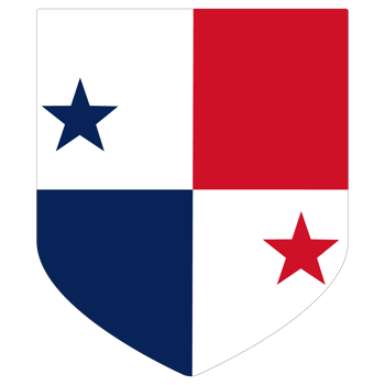 Panamanian flag. Flag of Panama in design shape png