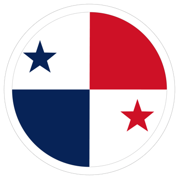 Panamanian flag. Flag of Panama in design shape png