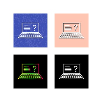 Unique Online Exam Vector Icon