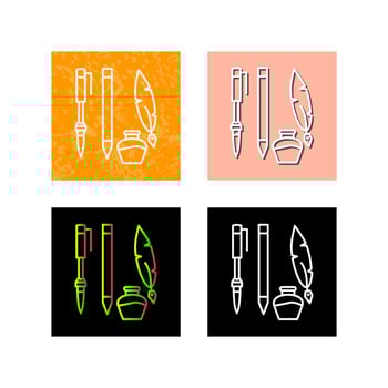 Unique Writing Equipment Vector Icon