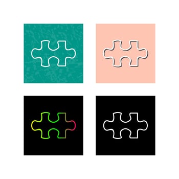 Unique Puzzle Piece Vector Icon
