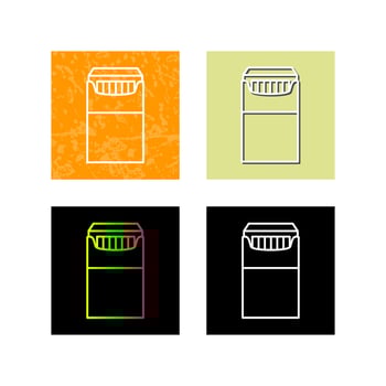 Unique Packet of Cigarettes Vector Icon