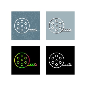 Unique Film Reel Vector Icon