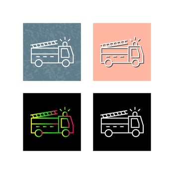 Unique Fire Truck Vector Icon