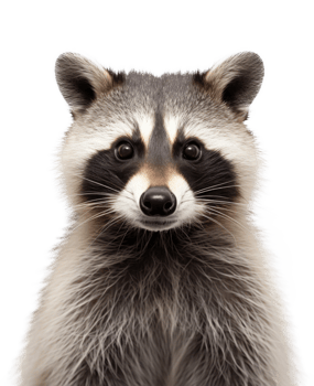 Portrait of Raccoon isolated. Illustration png