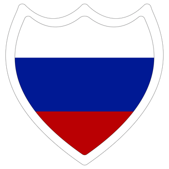 Russian flag in shape. Flag of Russia in shape. png