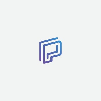 Alphabet P, PP letter logo design template vector illustration.