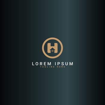 Initial letter H home logo design Vector illustration.