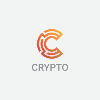 Digital crypto currency logo template. Cryptography symbol logo vector illustration.