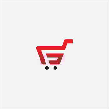 Letter f g fg gf Logo, Online Shopping Logo. vector