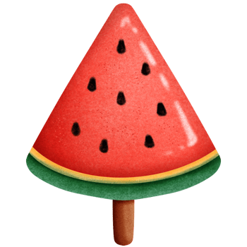 Cute watermelon popsicle png
