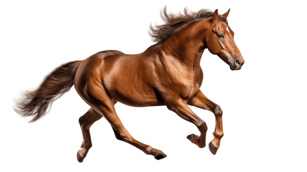 Brown horse isolated. Illustration png