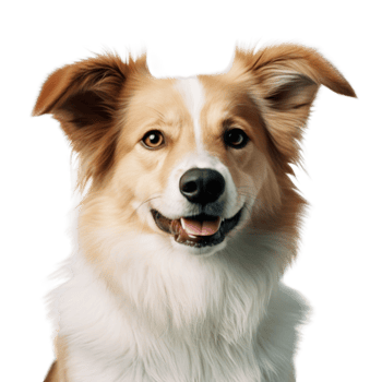 Cute dog portrait isolated. Illustration png