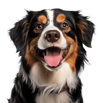 Cute dog portrait isolated. Illustration png