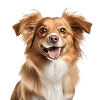Cute dog portrait isolated. Illustration png