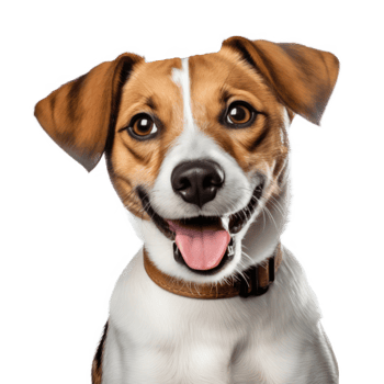 Cute dog portrait isolated. Illustration png