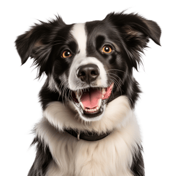 Cute dog portrait isolated. Illustration png