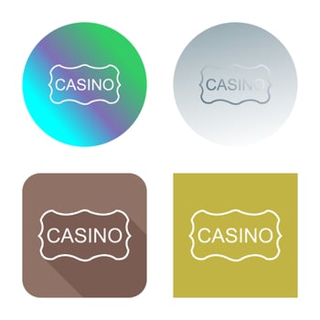 Casino Sign Vector Icon