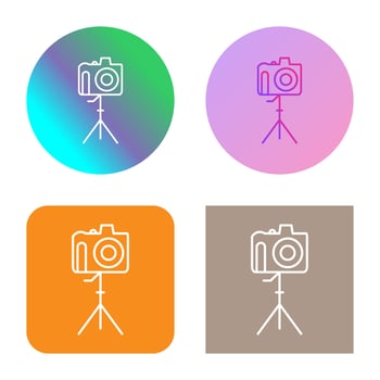 Unique Camera on Stand Vector Icon