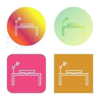 Unique Study Desk Vector Icon
