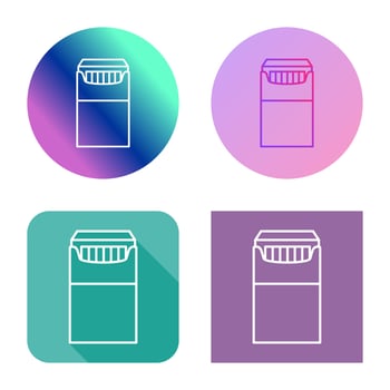 Unique Packet of Cigarettes Vector Icon