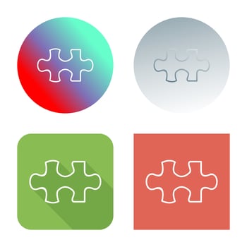 Unique Puzzle Piece Vector Icon