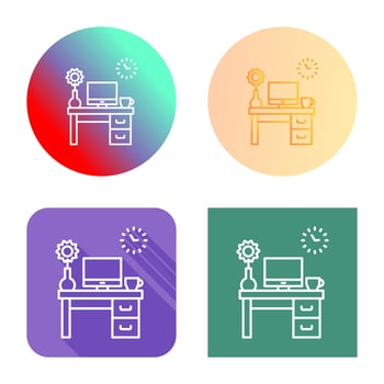 Work Table Vector Icon