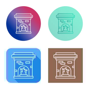 Fireplace Vector Icon