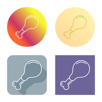 Chicken leg Vector Icon