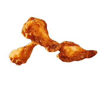 Tasty fried chicken isolated on transparent background png