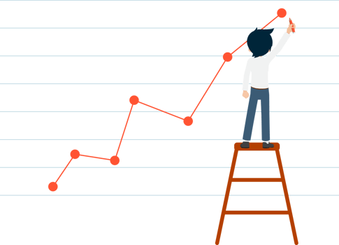 Salary Man Successfully drawing the graph at the highest point. png