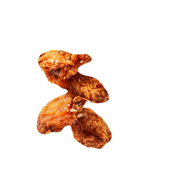 Tasty fried chicken isolated on transparent background png