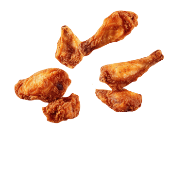 Tasty fried chicken isolated on transparent background png