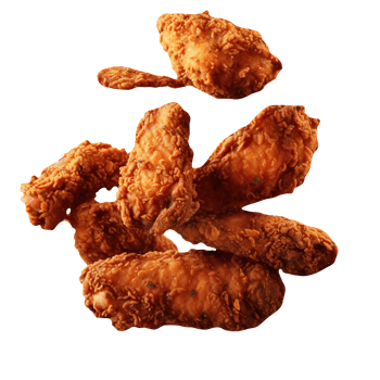 Tasty fried chicken isolated on transparent background png