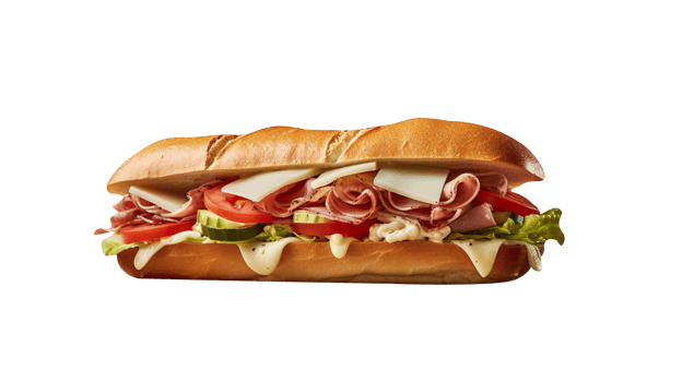 Tasty italian sandwich on transparent background png