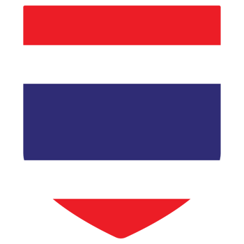 Flag of Thailand in shape. Thai flag in shape png