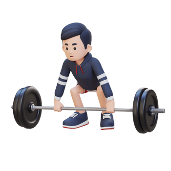 3D Sportsman Character Building Strength and Power with Deadlift Workout png