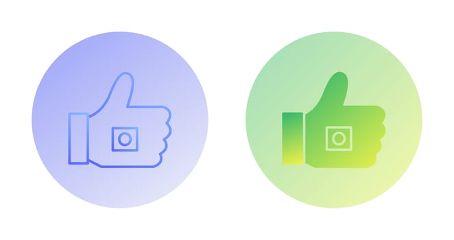 Unique Like Marketing Vector Icon