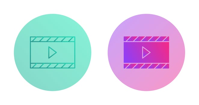 Unique Video and Animation Vector Icon